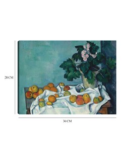 Foto 6 | Cuadro Decorativo - Naturaleza Muerta Con Manzanas Y Una Maceta De Prímulas - Paul Cézanne - 28x36 - Impresión
