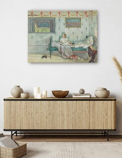 Foto 5 | Cuadro Decorativo - Cock-a-doodle-do, Son Las Siete En Point- Carl Larsson - 28x36 - Impresión En Lienzo - Fatj