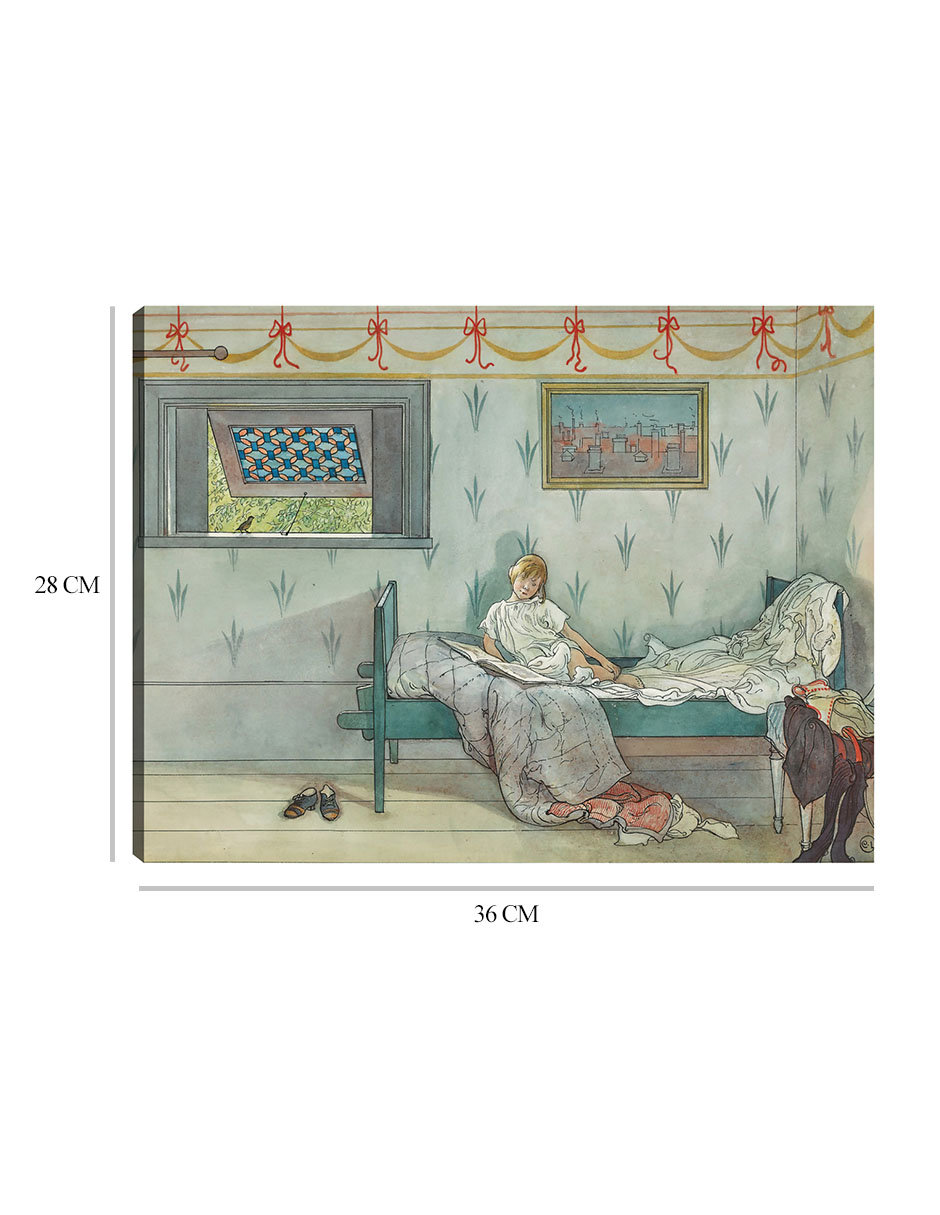 Foto 6 | Cuadro Decorativo - Cock-a-doodle-do, Son Las Siete En Point- Carl Larsson - 28x36 - Impresión En Lienzo - Fatj