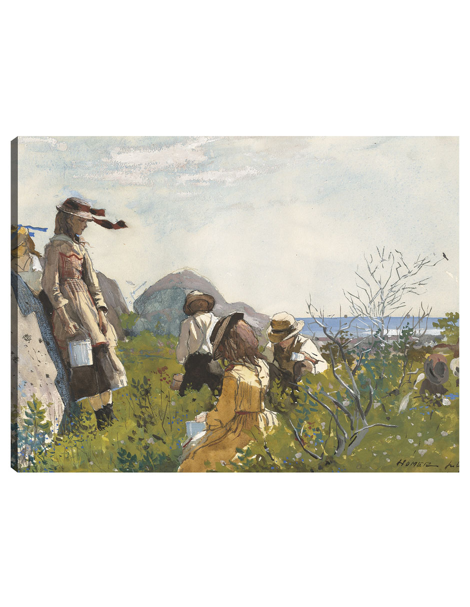 Foto 2 pulgar | Cuadro Decorativo - Recolectores De Bayas (1873)- Winslow Homer - Fotografía - 46x61 - Impresión En Lienzo - Fine Art