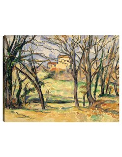 Foto 1 | Cuadro Decorativo - Árboles Y Casas Cerca Del Jas De Bouffan (1885-1886)- Paul Cézanne - 28x36 - Impresión En Lien