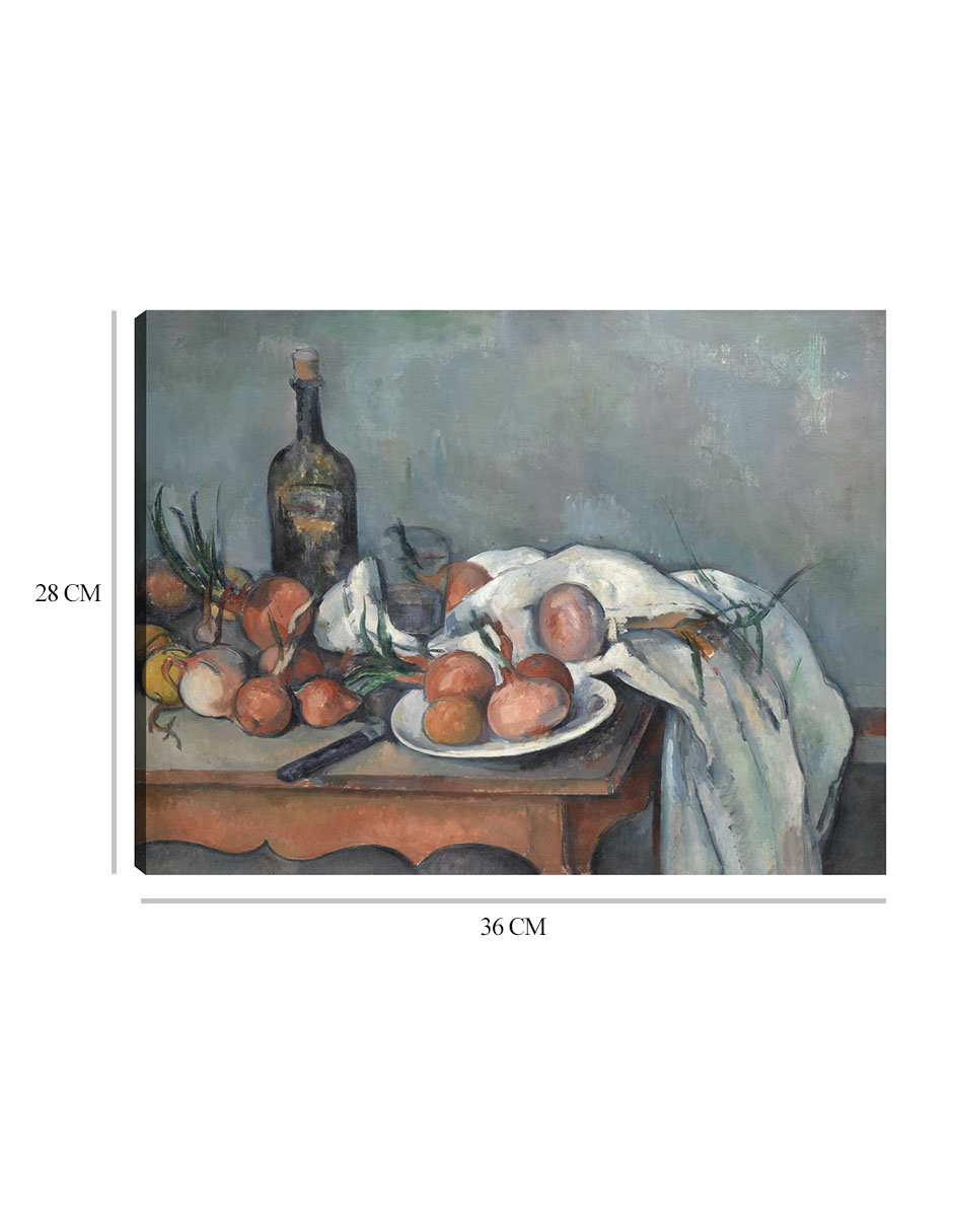Foto 6 | Cuadro Decorativo - Naturaleza Muerta Con Cebollas (1896 - 1898)- Paul Cézanne - 28x36 - Impresión En Lienzo - Fatj