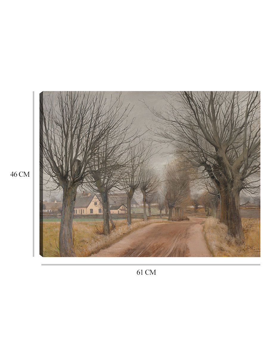 Foto 7 pulgar | Cuadro Decorativo - Un Camino Cerca De Vinderød, Zelanda (1898)- Laurits Andersen Ring - 46x61 - Impresión En Lienz