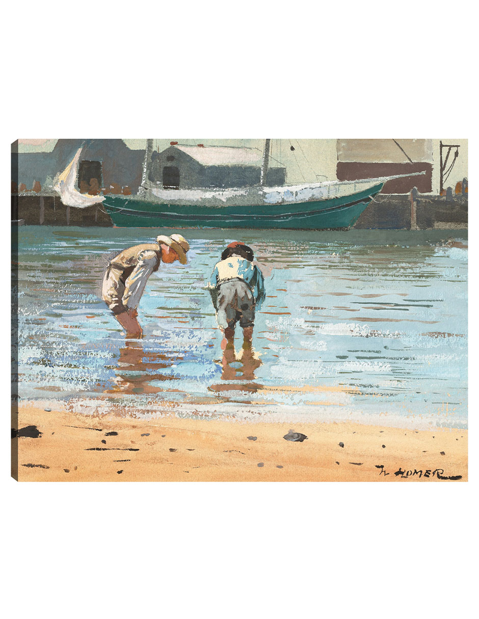 Foto 2 pulgar | Cuadro Decorativo - Niños Vadeando (1873)- Winslow Homer - Fotografía - 46x61 - Impresión En Lienzo - Fine Art Tj