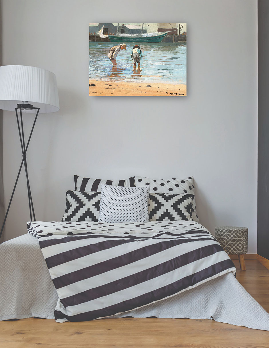 Foto 4 pulgar | Cuadro Decorativo - Niños Vadeando (1873)- Winslow Homer - Fotografía - 46x61 - Impresión En Lienzo - Fine Art Tj