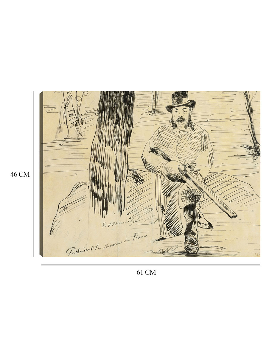 Foto 6 | Cuadro Decorativo - Pertuiset, El Cazador De Leones (1881)- Edouard Manet - 46x61 - Impresión En Lienzo - Fatj