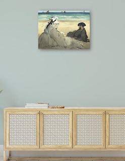Foto 4 | Cuadro Decorativo - En La Playa (1873)- Edouard Manet - 28x36 - Impresión En Lienzo - Fine Art Tj