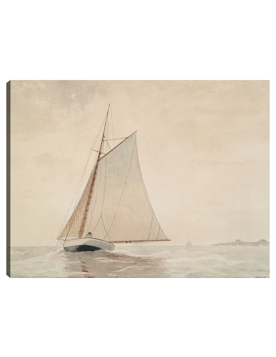 Foto 1 | Cuadro Decorativo - Navegando Frente A Gloucester (hacia 1880)- Winslow Homer - 69x92 - Impresión En Lienzo - Fatj