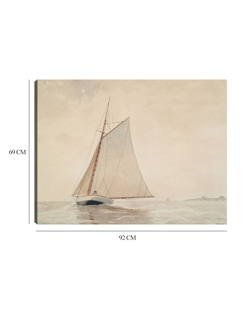 Foto 7 pulgar | Cuadro Decorativo - Navegando Frente A Gloucester (hacia 1880)- Winslow Homer - 69x92 - Impresión En Lienzo - Fatj