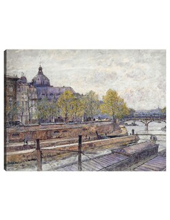 Foto 1 | Cuadro Decorativo - Muelle Conti Y El Puente De Las Artes (1905)- Frédéric Houbron - 46x61 - Impresión En Lienzo - Fat