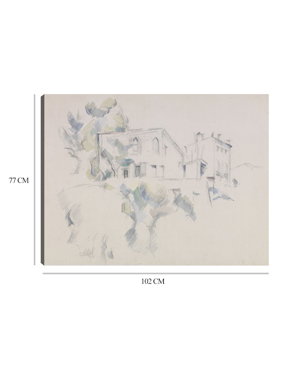 Foto 7 pulgar | Cuadro Decorativo - Vista Del Château Noir (hacia 1887 - 1890)- Paul Cézanne - 77x102 - Impresión En Lienzo - Fatj