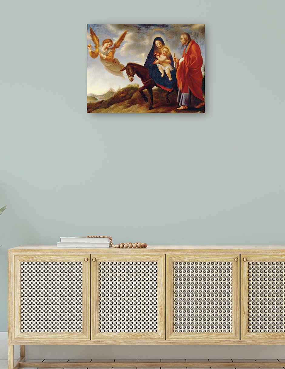 Foto 4 | Cuadro Decorativo - La Huida A Egipto (entre 1648 Y 1650)- Carlo Dolci - Fotografía - 69x92 - Impresión En Lien