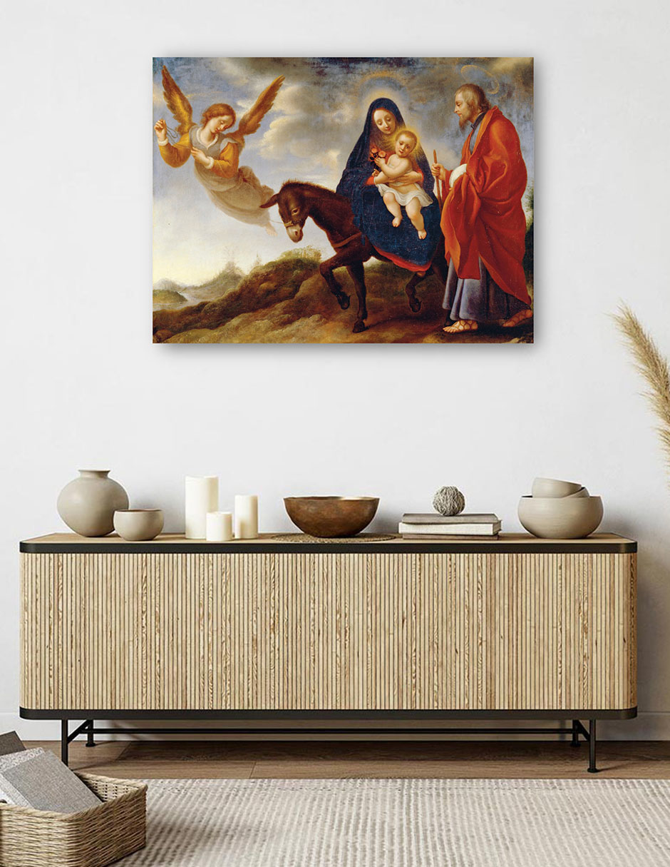 Foto 6 pulgar | Cuadro Decorativo - La Huida A Egipto (entre 1648 Y 1650)- Carlo Dolci - Fotografía - 69x92 - Impresión En Lien