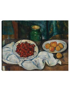 Foto 1 | Cuadro Decorativo - Naturaleza Muerta Con Cerezas Y Melocotones (1885-1887)- Paul Cézanne - 28x36 - Impresión En