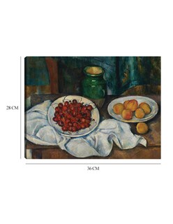 Foto 6 | Cuadro Decorativo - Naturaleza Muerta Con Cerezas Y Melocotones (1885-1887)- Paul Cézanne - 28x36 - Impresión En