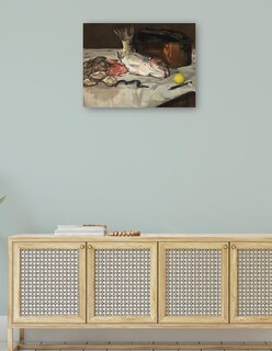 Foto 4 | Cuadro Decorativo - Pez (naturaleza Muerta) (1864)- Edouard Manet - Fotografía - 28x36 - Impresión En Lienzo - Fine