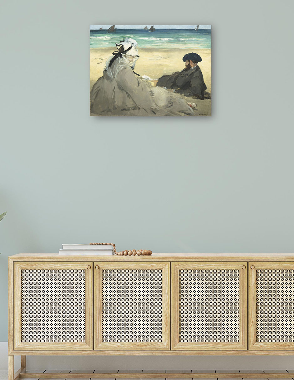 Foto 5 pulgar | Cuadro Decorativo - En La Playa (1873)- Edouard Manet - 46x61 - Impresión En Lienzo - Fine Art Tj