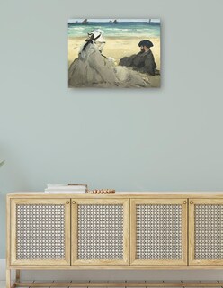 Foto 4 | Cuadro Decorativo - En La Playa (1873)- Edouard Manet - 46x61 - Impresión En Lienzo - Fine Art Tj