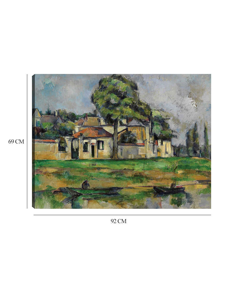 Foto 7 pulgar | Cuadro Decorativo - Orillas Del Marne (hacia 1888)- Paul Cézanne - Fotografía - 69x92 - Impresión En Lienzo - Fine A