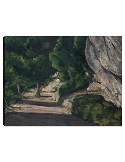 Foto 1 | Cuadro Decorativo - Paisaje. Camino Con Árboles En Las Montañas Rocosas - Paul Cézanne - 46x61 - Impresión En Lie