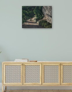 Foto 4 | Cuadro Decorativo - Paisaje. Camino Con Árboles En Las Montañas Rocosas - Paul Cézanne - 46x61 - Impresión En Lie