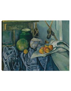 Foto 1 | Cuadro Decorativo - Naturaleza Muerta Con Tarro De Jengibre Y Berenjenas - Paul Cézanne - 46x61 - Impresión En Lie