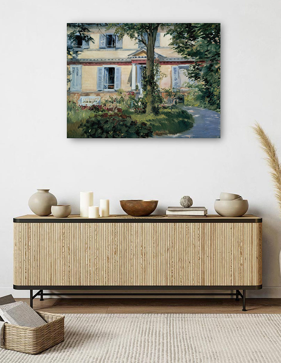 Foto 6 pulgar | Cuadro Decorativo - La Casa De Rueil (1882)- Edouard Manet - Fotografía - 28x36 - Impresión En Lienzo - Fine Art Tj