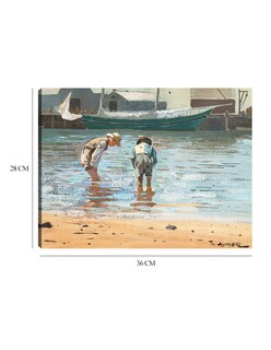 Foto 6 | Cuadro Decorativo - Niños Vadeando (1873)- Winslow Homer - Fotografía - 28x36 - Impresión En Lienzo - Fine Art Tj