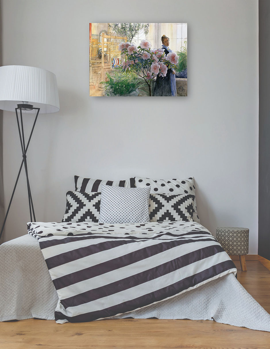 Foto 4 pulgar | Cuadro Decorativo - Azalea (1906)- Carl Larsson - Fotografía - 28x36 - Impresión En Lienzo - Fine Art Tj