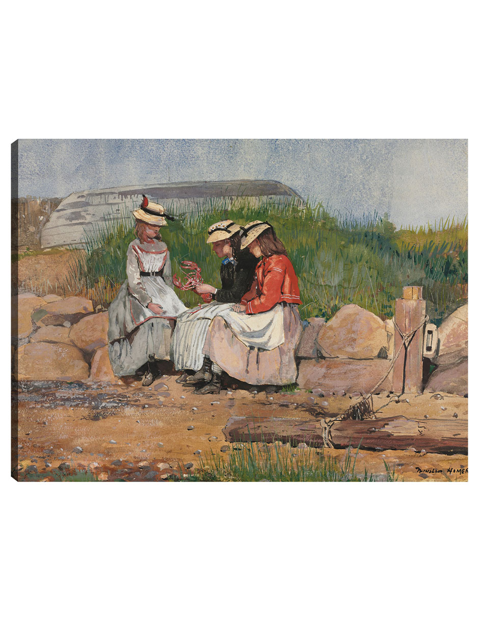 Foto 1 | Cuadro Decorativo - La Hija De Un Pescador (1873)- Winslow Homer - Fotografía - 28x36 - Impresión En Lienzo - Fine Ar