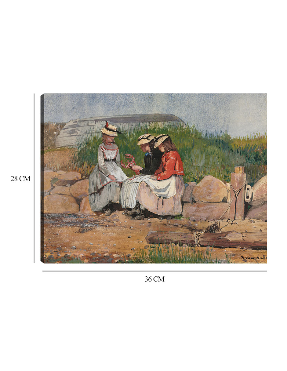 Foto 6 | Cuadro Decorativo - La Hija De Un Pescador (1873)- Winslow Homer - Fotografía - 28x36 - Impresión En Lienzo - Fine Ar