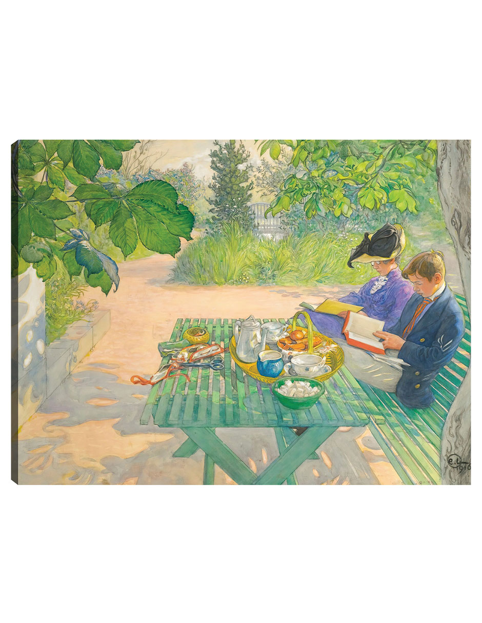 Foto 2 pulgar | Cuadro Decorativo - Lectura Navideña (1916)- Carl Larsson - Fotografía - 28x36 - Impresión En Lienzo - Fine Art Tj