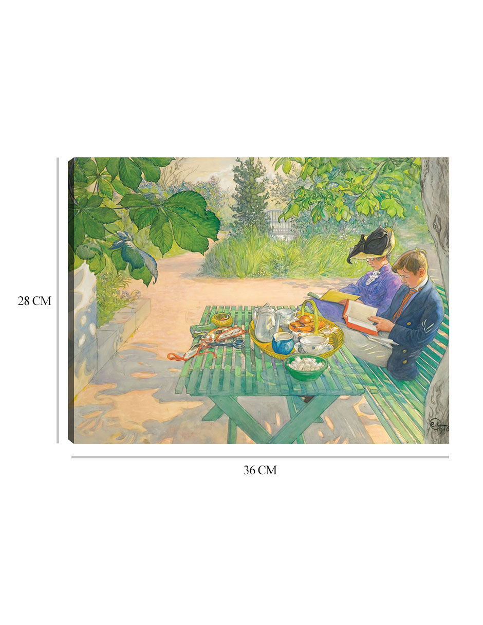Foto 7 pulgar | Cuadro Decorativo - Lectura Navideña (1916)- Carl Larsson - Fotografía - 28x36 - Impresión En Lienzo - Fine Art Tj