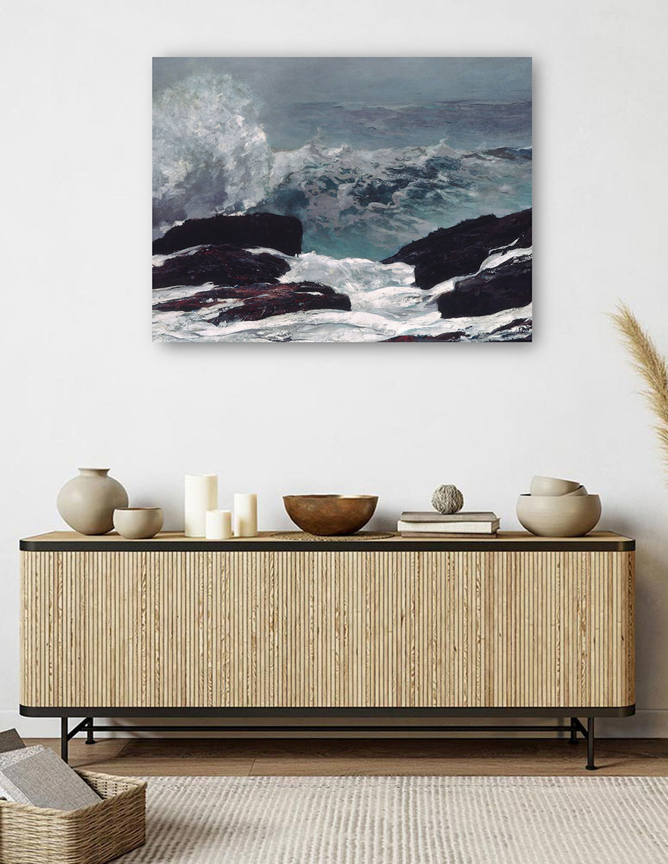 Foto 5 | Cuadro Decorativo - Costa De Maine (1896)- Winslow Homer - Fotografía - 46x61 - Impresión En Lienzo - Fine Art Tj