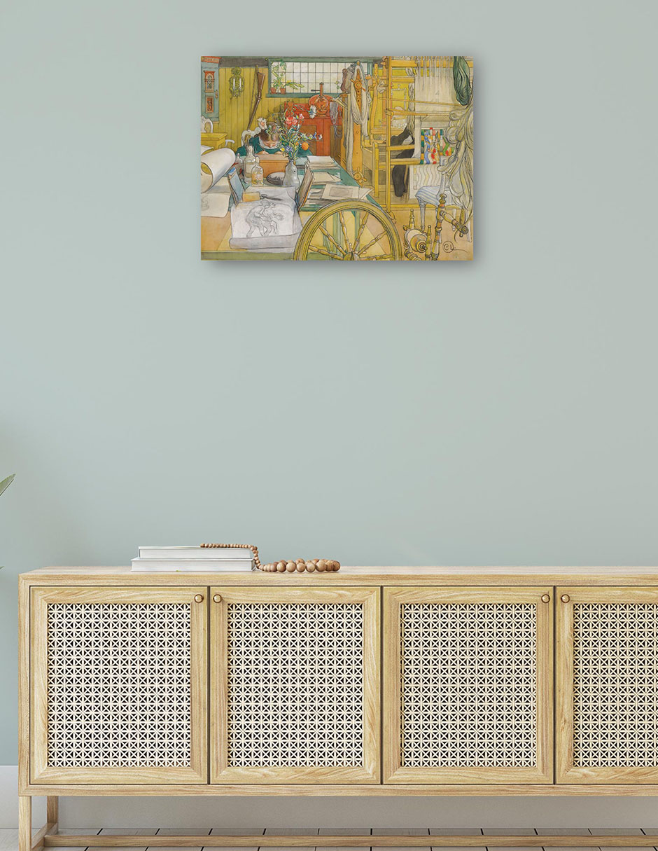 Foto 5 pulgar | Cuadro Decorativo - Verkstaden (el Taller)- Carl Larsson - Fotografía - 69x92 - Impresión En Lienzo - Fine Art Tj