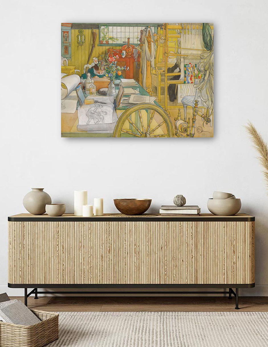 Foto 6 pulgar | Cuadro Decorativo - Verkstaden (el Taller)- Carl Larsson - Fotografía - 69x92 - Impresión En Lienzo - Fine Art Tj