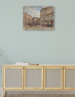 Foto 4 | Cuadro Decorativo - El Pabellón De Hannover, Rue Louis-le-grand (1902)- Frédéric Houbron - 28x36 - Impresión En