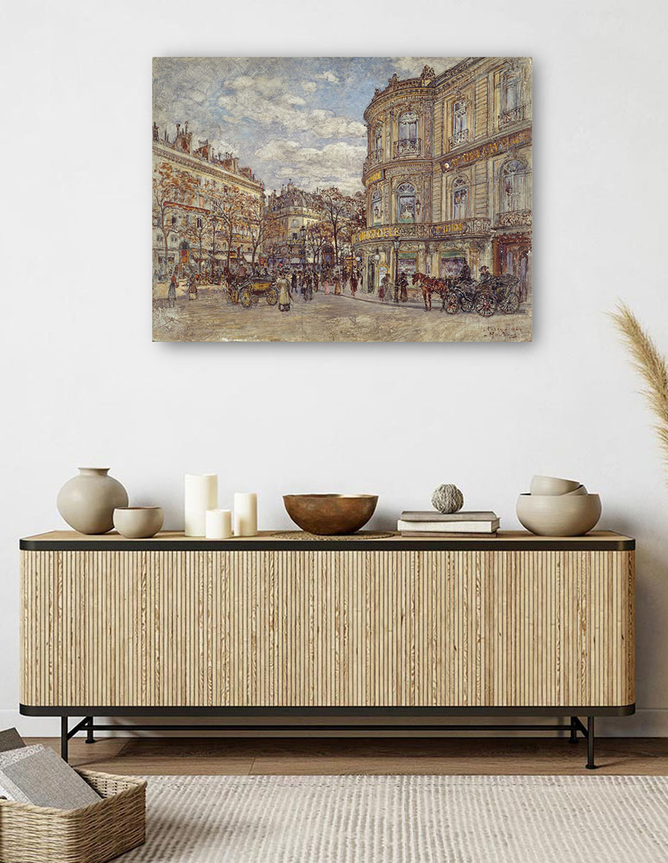 Foto 6 pulgar | Cuadro Decorativo - El Pabellón De Hannover, Rue Louis-le-grand (1902)- Frédéric Houbron - 28x36 - Impresión En