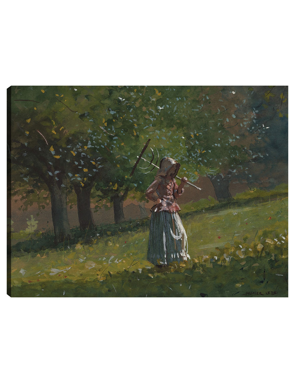 Cuadro Decorativo - La Chica Del Rastrillo De Heno (1878)- Winslow Homer - 69x92 - Impresión En Lienzo - Fatj
