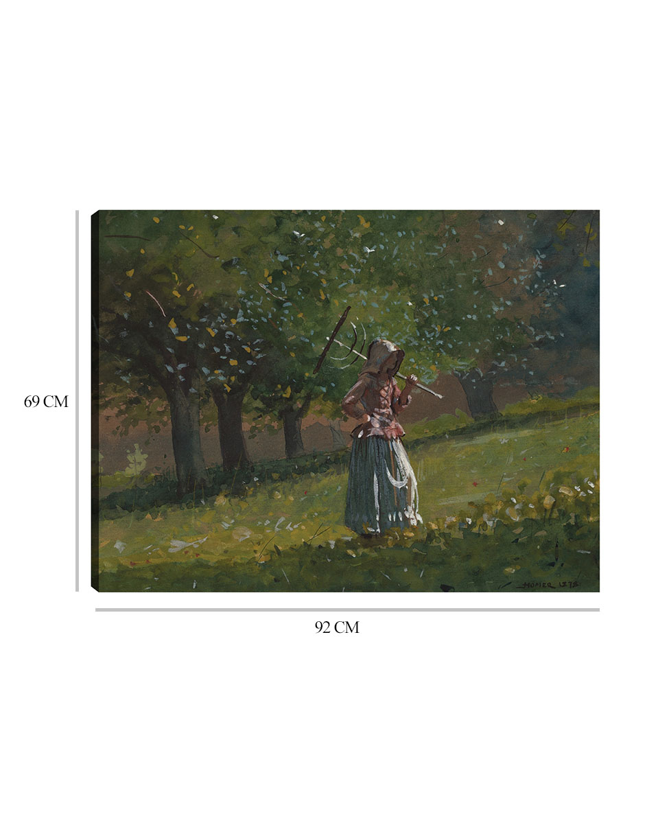 Foto 7 pulgar | Cuadro Decorativo - La Chica Del Rastrillo De Heno (1878)- Winslow Homer - 69x92 - Impresión En Lienzo - Fatj