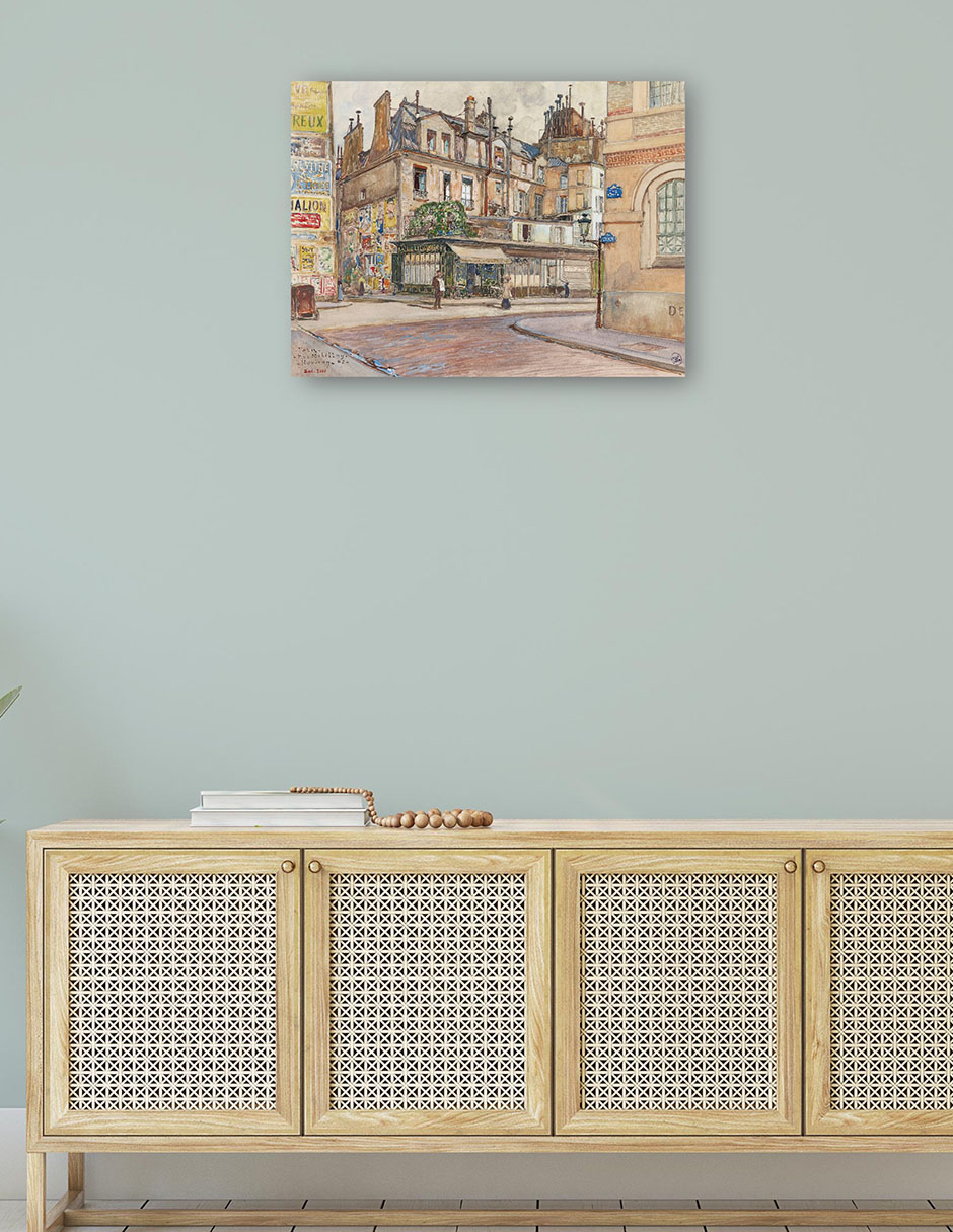 Foto 5 pulgar | Cuadro Decorativo - Esquina De La Rue Mabillon Y La Rue Clément- Frédéric Houbron - 69x92 - Impresión En Lienzo - Fatj