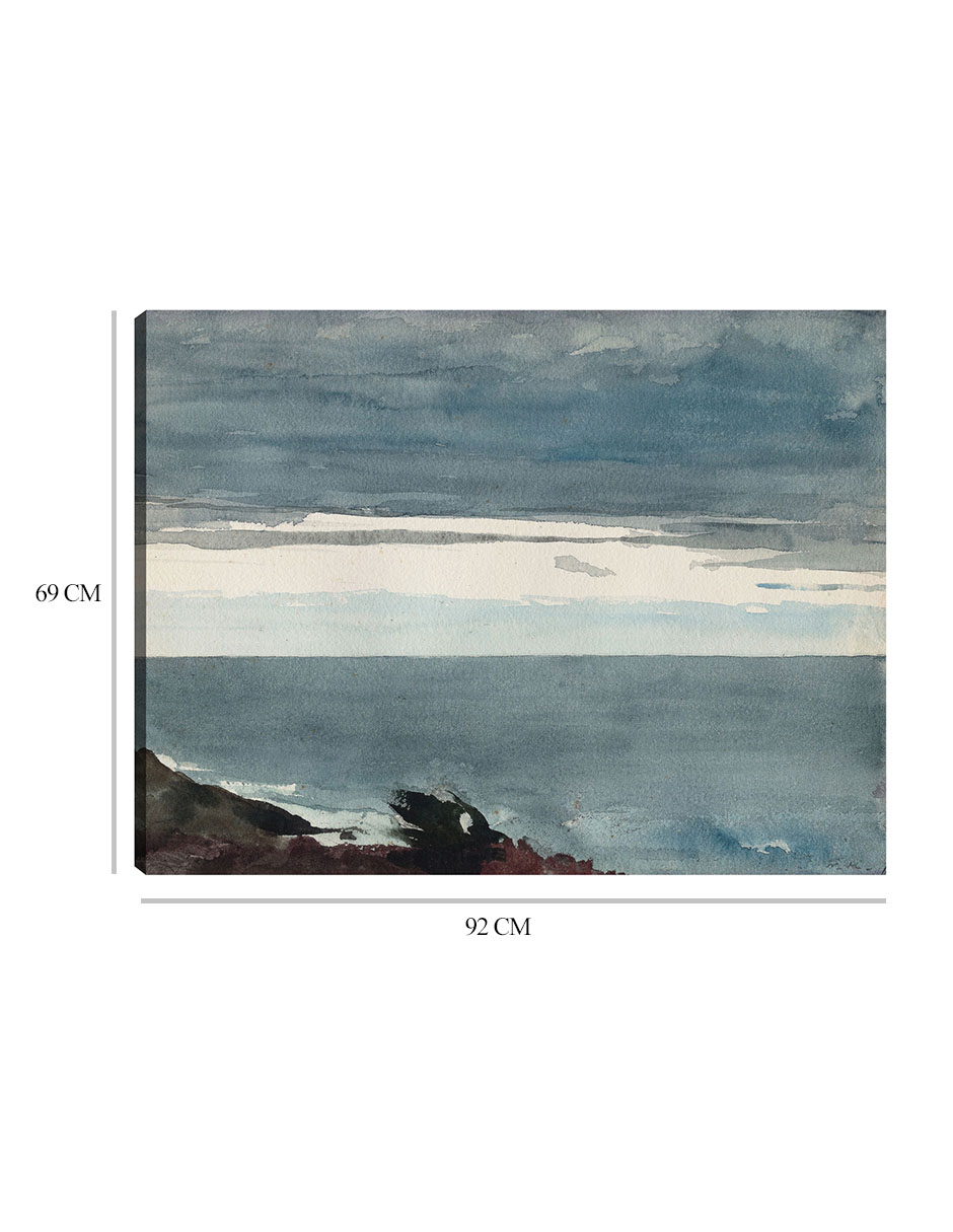 Foto 7 pulgar | Cuadro Decorativo - El Cuello De Prout, Tarde (1894)- Winslow Homer - Fotografía - 69x92 - Impresión En Lienzo - F