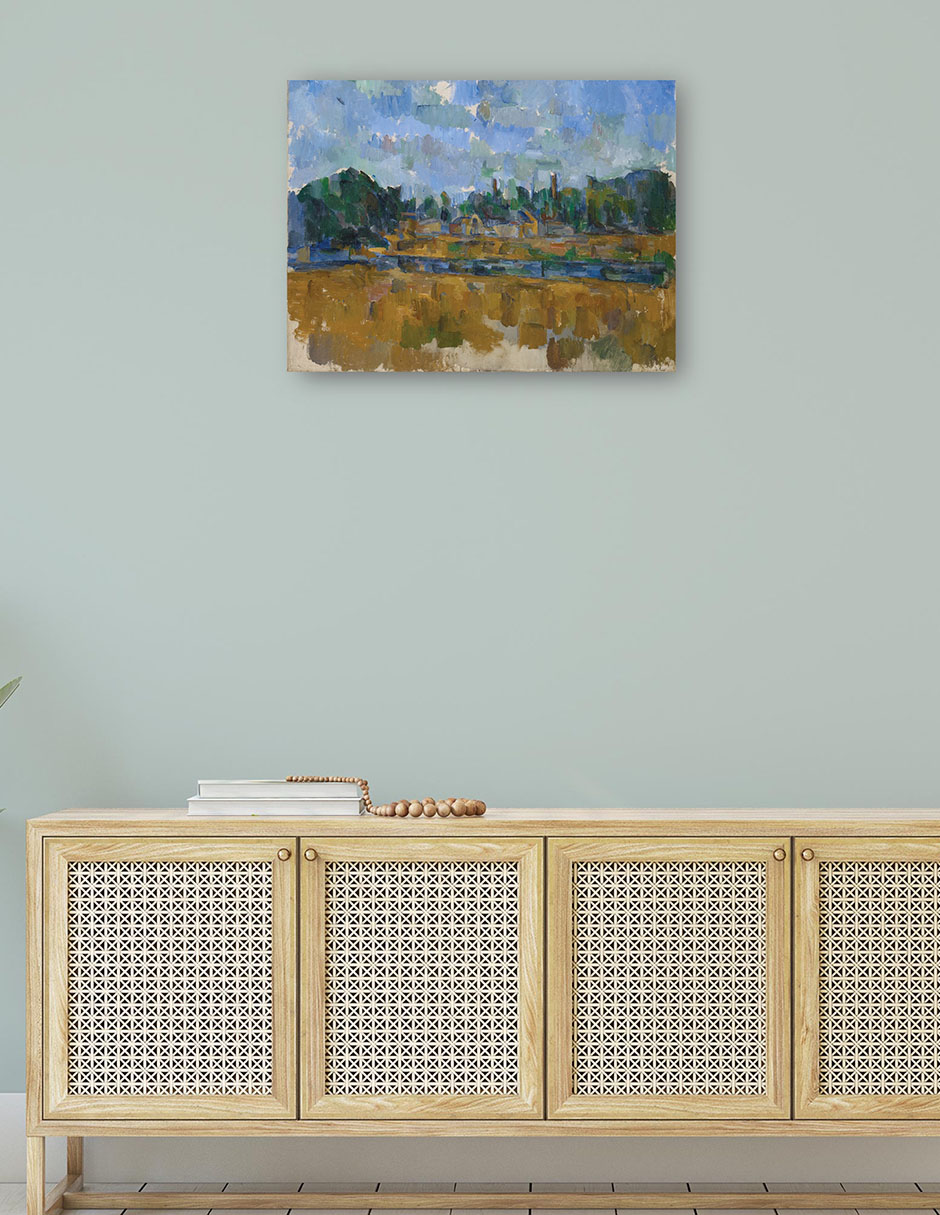 Foto 5 pulgar | Cuadro Decorativo - Orillas De Un Río (1904)- Paul Cézanne - Fotografía - 28x36 - Impresión En Lienzo - Fine Art Tj