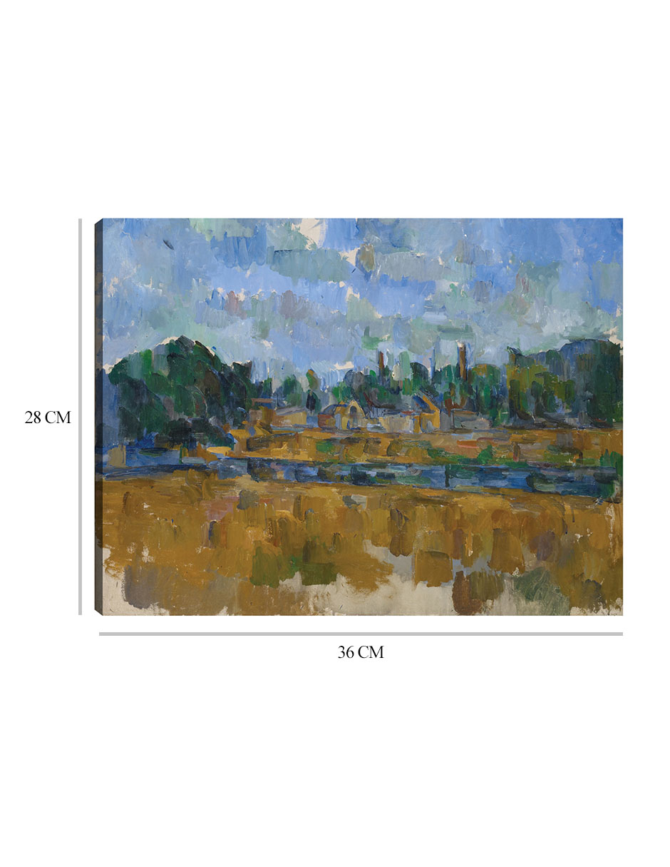 Foto 7 pulgar | Cuadro Decorativo - Orillas De Un Río (1904)- Paul Cézanne - Fotografía - 28x36 - Impresión En Lienzo - Fine Art Tj