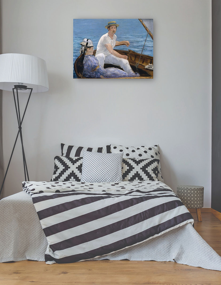 Foto 4 pulgar | Cuadro Decorativo - Paseos En Bote (1874)- Edouard Manet - Fotografía - 46x61 - Impresión En Lienzo - Fine Art Tj