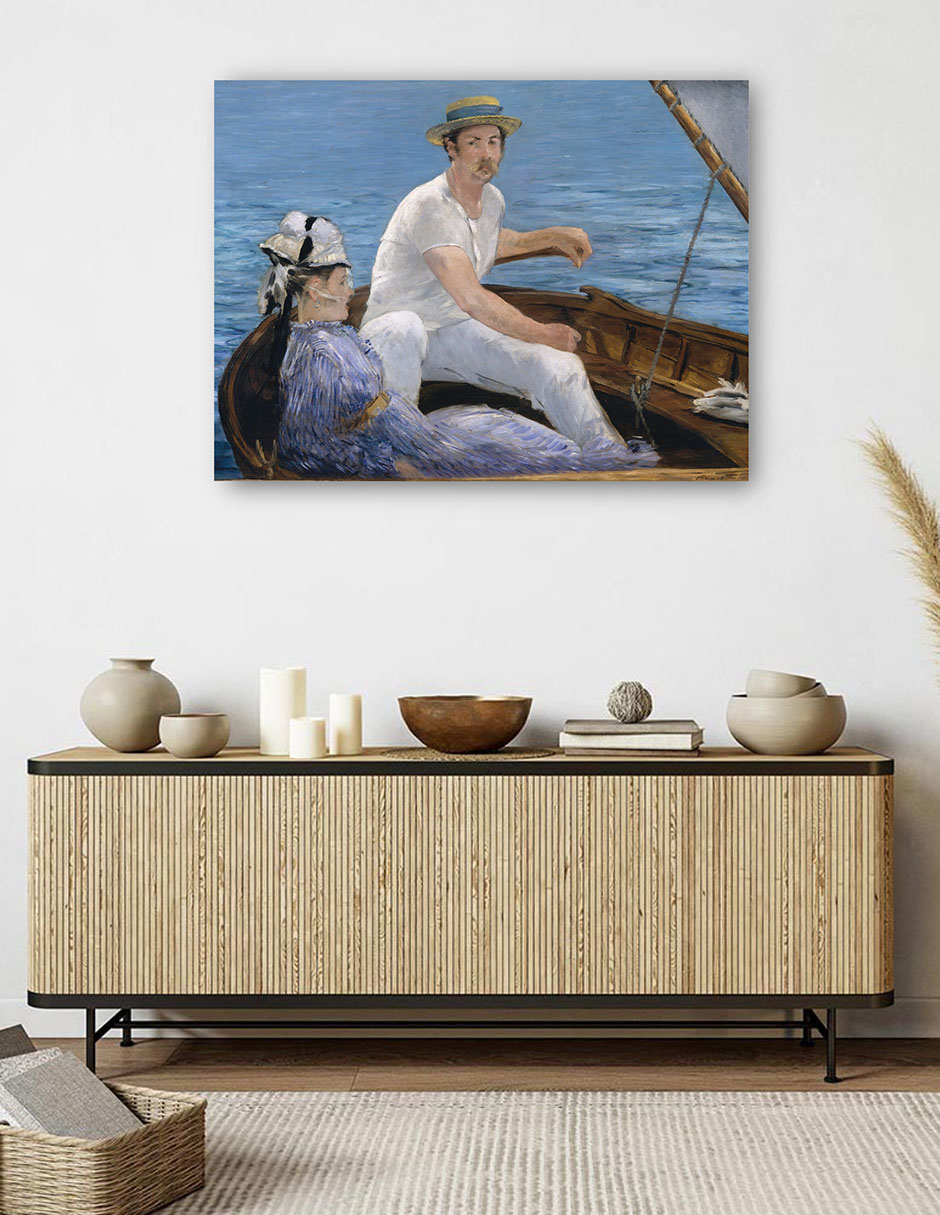 Foto 6 pulgar | Cuadro Decorativo - Paseos En Bote (1874)- Edouard Manet - Fotografía - 46x61 - Impresión En Lienzo - Fine Art Tj