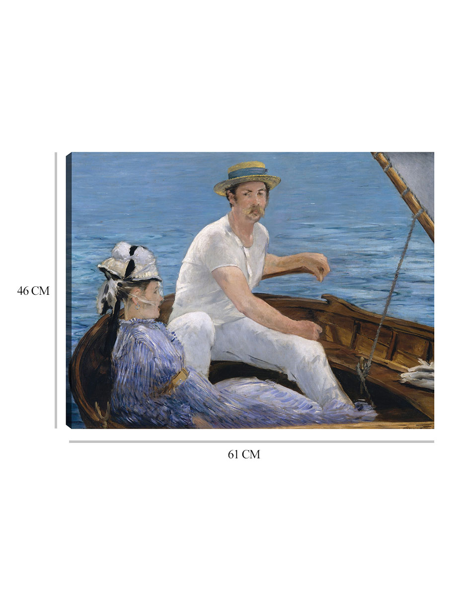 Foto 7 pulgar | Cuadro Decorativo - Paseos En Bote (1874)- Edouard Manet - Fotografía - 46x61 - Impresión En Lienzo - Fine Art Tj