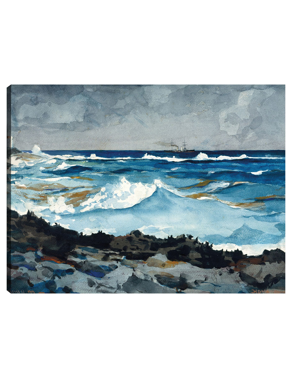 Cuadro Decorativo - Costa Y Surf, Nassau (1899)- Winslow Homer - Fotografía - 28x36 - Impresión En Lienzo - Fine Art Tj