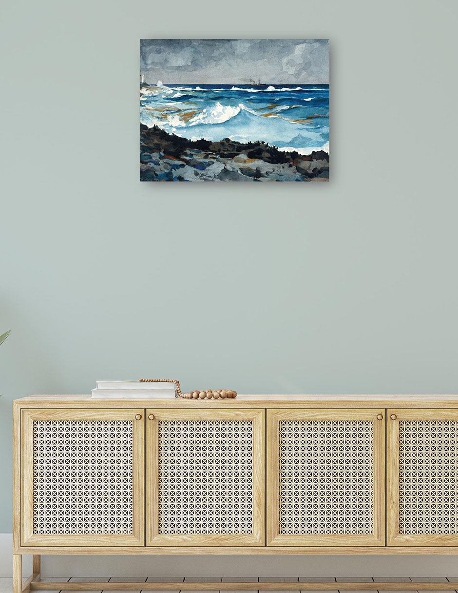 Foto 5 pulgar | Cuadro Decorativo - Costa Y Surf, Nassau (1899)- Winslow Homer - Fotografía - 28x36 - Impresión En Lienzo - Fine Art Tj