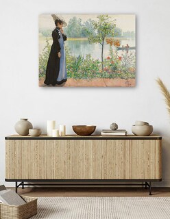Foto 5 | Cuadro Decorativo - Karin Por La Orilla- Carl Larsson - Fotografía - 28x36 - Impresión En Lienzo - Fine Art Tj
